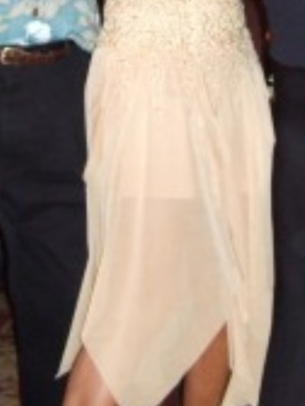 Elegant Ivory Lace Evening Dress